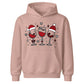 Cute Christmas Red Wine Glasses Kids Hoodie