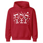 Cute Christmas Red Wine Glasses Kids Hoodie