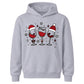 Cute Christmas Red Wine Glasses Kids Hoodie
