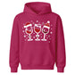 Cute Christmas Red Wine Glasses Kids Hoodie
