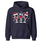 Cute Christmas Red Wine Glasses Kids Hoodie
