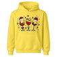 Cute Christmas Red Wine Glasses Kids Hoodie