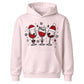 Cute Christmas Red Wine Glasses Kids Hoodie