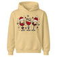 Cute Christmas Red Wine Glasses Kids Hoodie