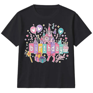 Cute Princess Castle Kids Birthday T Shirt Girls Birthday Outfit Birthday Tee