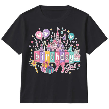 Cute Princess Castle Kids Birthday T Shirt Girls Birthday Outfit Birthday Tee