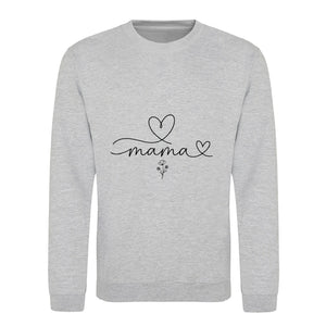 Cute Heart Mama Mothers Day Printed Unisex Sweatshirt