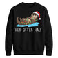 Cute Her Otter Half Graphic Christmas Unisex Sweatshirt