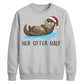 Cute Her Otter Half Graphic Christmas Unisex Sweatshirt