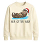 Cute Her Otter Half Graphic Christmas Unisex Sweatshirt