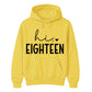 18th Birthday Unisex Hoodie Hi Eighteen