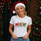 Cute Ho Ho Ho Graphic Christmas Ladies T-Shirt