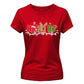 Cute Ho Ho Ho Graphic Christmas Ladies T-Shirt
