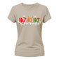 Cute Ho Ho Ho Graphic Christmas Ladies T-Shirt