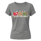 Cute Ho Ho Ho Graphic Christmas Ladies T-Shirt