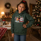 Cute Meowy Christmas Cat Graphic Kids Hoodie