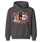 Cute Meowy Christmas Cat Graphic Kids Hoodie