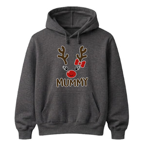 Cute Mummy Reindeer Christmas Unisex Hoodie