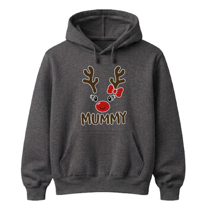 Cute Mummy Reindeer Christmas Unisex Hoodie