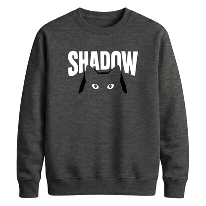 Cute Peeking Cat Shadow Typography Unisex Sweatshirt