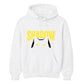 Cute Peeking Cat Shadow Typography Unisex Hoodie