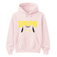 Cute Peeking Cat Shadow Typography Unisex Hoodie