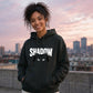 Cute Peeking Cat Shadow Typography Unisex Hoodie