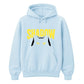 Cute Peeking Cat Shadow Typography Unisex Hoodie