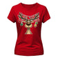 Cute Reindeer Baubles Graphic Christmas Ladies T-Shirt