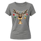 Cute Reindeer Baubles Graphic Christmas Ladies T-Shirt