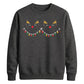 Cute Reindeer Lights Graphic Christmas Unisex Sweatshirt