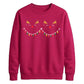 Cute Reindeer Lights Graphic Christmas Unisex Sweatshirt