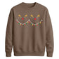 Cute Reindeer Lights Graphic Christmas Unisex Sweatshirt