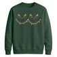 Cute Reindeer Lights Graphic Christmas Unisex Sweatshirt
