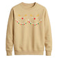 Cute Reindeer Lights Graphic Christmas Unisex Sweatshirt