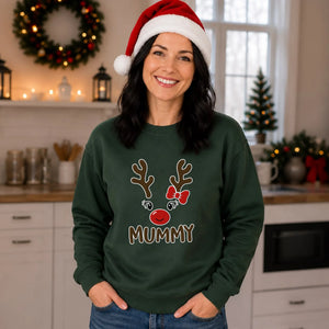 Cute Reindeer Mummy Christmas Unisex Sweatshirt