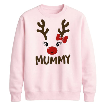 Cute Reindeer Mummy Christmas Unisex Sweatshirt