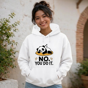 Cute Sleeping Panda No You Do It Slogan Unisex Hoodie