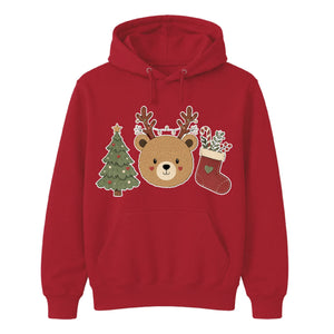 Cute Teddy Bear Reindeer Christmas Unisex Hoodie