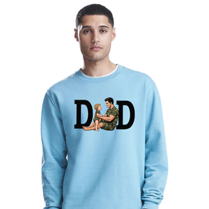 Personliased Image Father Child Father's Day Sweatshirt