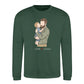 Custom Names Dad & Son Fathers Day Printed Style Sweatshirt