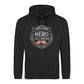 Best Dad Ever Fathers Day 2026 Printed Unisex Hoodie - Hero I Call Dad Moustache Crest - Fathers Day Gift UK