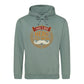 Best Dad Ever Fathers Day 2026 Printed Unisex Hoodie - Hero I Call Dad Moustache Crest - Fathers Day Gift UK