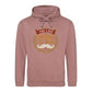 Best Dad Ever Fathers Day 2026 Printed Unisex Hoodie - Hero I Call Dad Moustache Crest - Fathers Day Gift UK