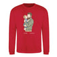 Custom Names Dad & Son Fathers Day Printed Style Sweatshirt