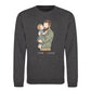 Custom Names Dad & Son Fathers Day Printed Style Sweatshirt