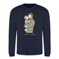 Custom Names Dad & Son Fathers Day Printed Style Sweatshirt