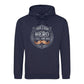 Best Dad Ever Fathers Day 2026 Printed Unisex Hoodie - Hero I Call Dad Moustache Crest - Fathers Day Gift UK