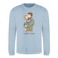 Custom Names Dad & Son Fathers Day Printed Style Sweatshirt