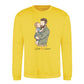Custom Names Dad & Son Fathers Day Printed Style Sweatshirt